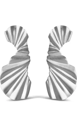 ENAMEL Copenhagen Øreringe - Big Wave - Silver Colour