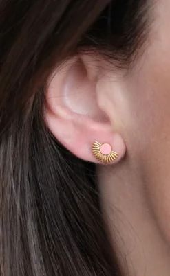ENAMEL Copenhagen Øreringe / Stud - Soleil - Rose
