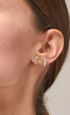 ENAMEL Copenhagen Ørestikkere - Trinity - Gold Colour