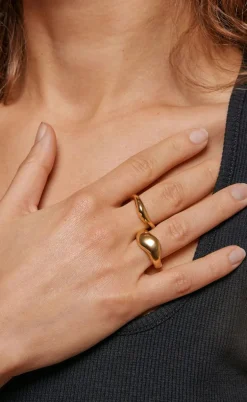 ENAMEL Copenhagen Ring - Agnete Large - Gold Colour