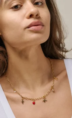 ENAMEL Copenhagen Vedhæng - Golden Cross - Gold Colour