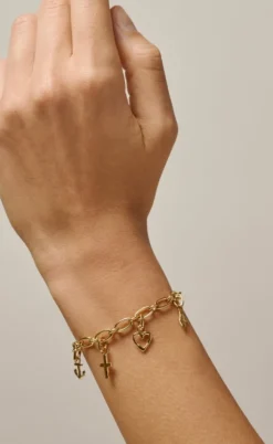 ENAMEL Copenhagen Vedhæng - Golden Cross - Gold Colour