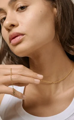 ENAMEL Copenhagen Vedhæng - Golden Cross - Gold Colour