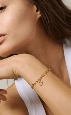 ENAMEL Copenhagen Vedhæng - Organic Heart - Gold Colour