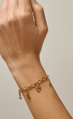 ENAMEL Copenhagen Vedhæng - Organic Heart - Gold Colour