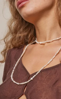 Enamel Halskæde - Sonja - Pearl