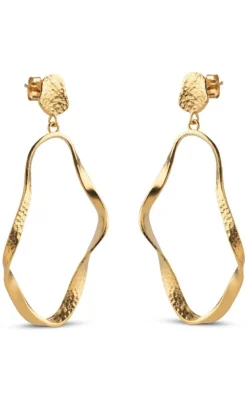 Enamel Ørering - Aloma Large - Gold Colour