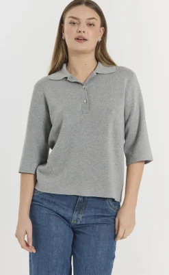 Freequent Bluse - Ani - Medium Grey Melange