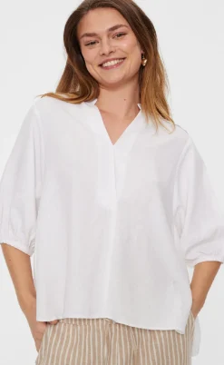 Freequent Bluse - Lava 204290 - Brilliant White