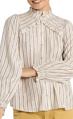 Freequent Bluse - Onilla - Moonbeam w. Black