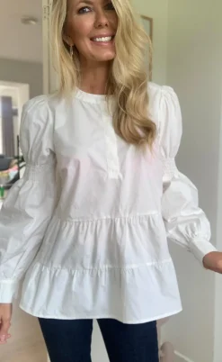 Freequent Bluse - Rhinay - Off White