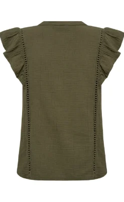 Freequent Bluse - Uline - Deep Lichen Green