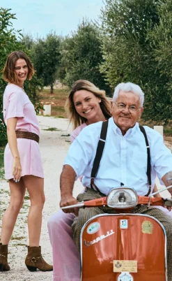 Freequent Bukser - Lava  - Off White w. Fuchsia Pink