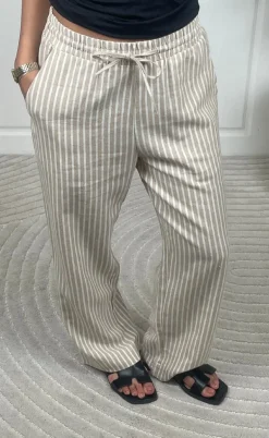 Freequent Bukser - Lava  - Simply Taupe w. Off-white