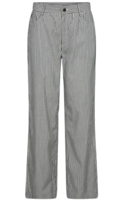 Freequent Bukser - Mella - Star Off-white w. Navy Blazer