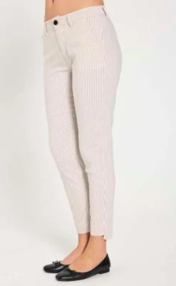 Freequent Bukser - Rex - Simply Taupe w. Star Off-white