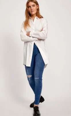 Freequent Bukser - Shantal Ankle Broken - Medium Blue