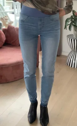 Freequent Bukser - Shantal Ankle Raw - Light Blue