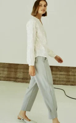 Freequent Bukser - Swift - Light Grey Melange