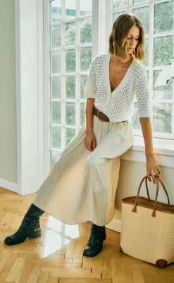 Freequent Cardigan - Flotta - Star Off-White