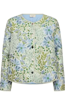 Freequent Jakke - Flowa - Chambray Blue w. Moonbeam