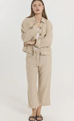 Freequent Jakke - Lava - Sand Melange