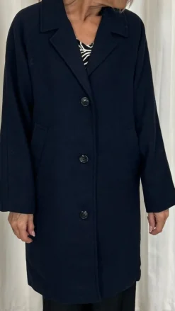Freequent Jakke - Mellon Long - Navy Blazer