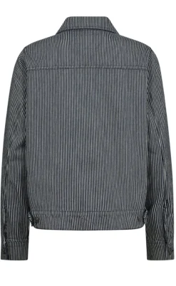 Freequent Jakke - Melly - Off-white w. Navy Blazer