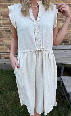 Freequent Kjole - Deem - Sand Melange