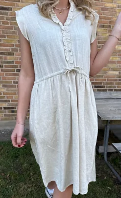 Freequent Kjole - Deem - Sand Melange