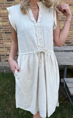 Freequent Kjole - Deem - Sand Melange