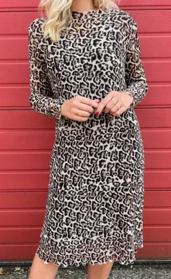 Freequent Kjole - Edelyn - Oxford Tan w. Black