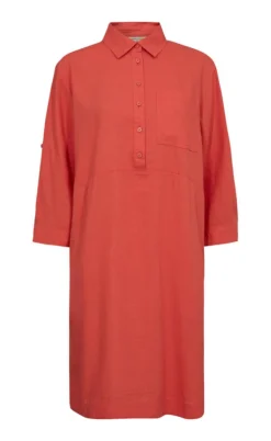 Freequent Kjole - Laluna - Hot Coral
