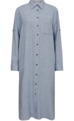 Freequent Kjole - Lava - Off White w. Nebulas Blue