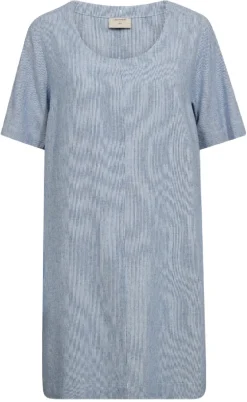 Freequent Kjole - Lava - Off-white w. Nebulas Blue