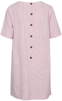 Freequent Kjole - Lava - Off-white w. Fuchsia Pink