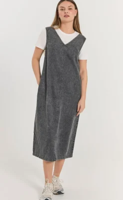 Freequent Kjole - Lisea 207090 - Vintage Grey Denim