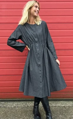 Freequent Kjole - Malay - Black Denim