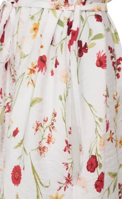 Freequent Kjole - Mele - Brilliant White w. Hot Coral