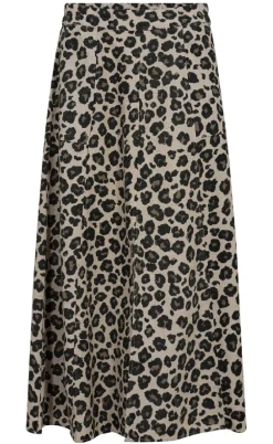 Freequent Nederdel - Lavisco - Sand Melange w. Black