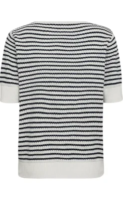 Freequent Pullover - Dodo - Star Off-white w. Navy Blazer