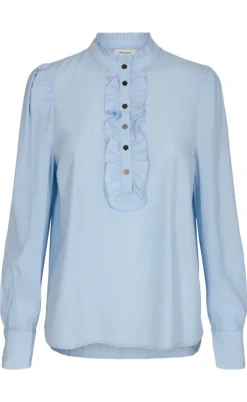 Freequent Skjorte - April - Forever Blue / Chambray Blue