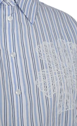 Freequent Skjorte - Cirene - Star Off-white w. Chambray