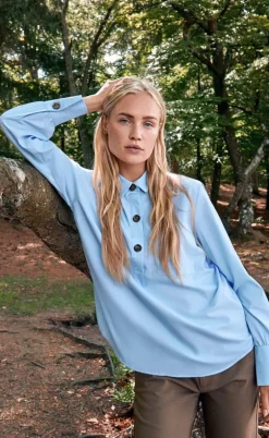 Freequent Skjorte - Flynn - Chambray Blue