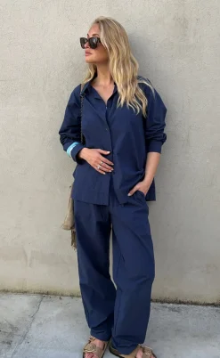 Freequent Skjorte - Jally - Navy/Blazer