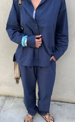 Freequent Skjorte - Jally - Navy/Blazer