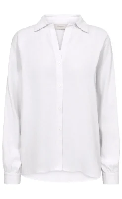 Freequent Skjorte - Lava L/S - Brilliant White