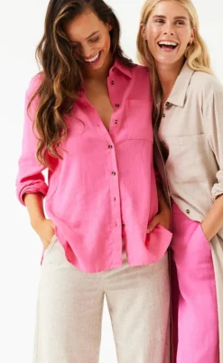 Freequent Skjorte - Lava Simple - Carmine Rose