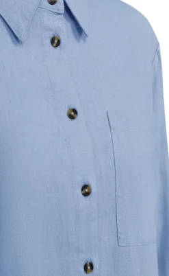 Freequent Skjorte - Lava Simple - Chambray Blue