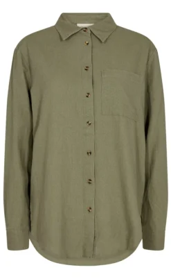 Freequent Skjorte - Lava Simple - Deep Lichen Green